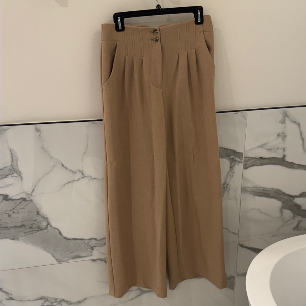 Maeve Tan Wide Leg Pants